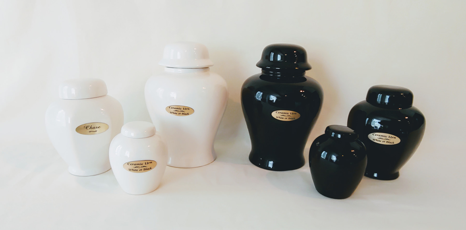  CERAMIC URNS Available in White and Black