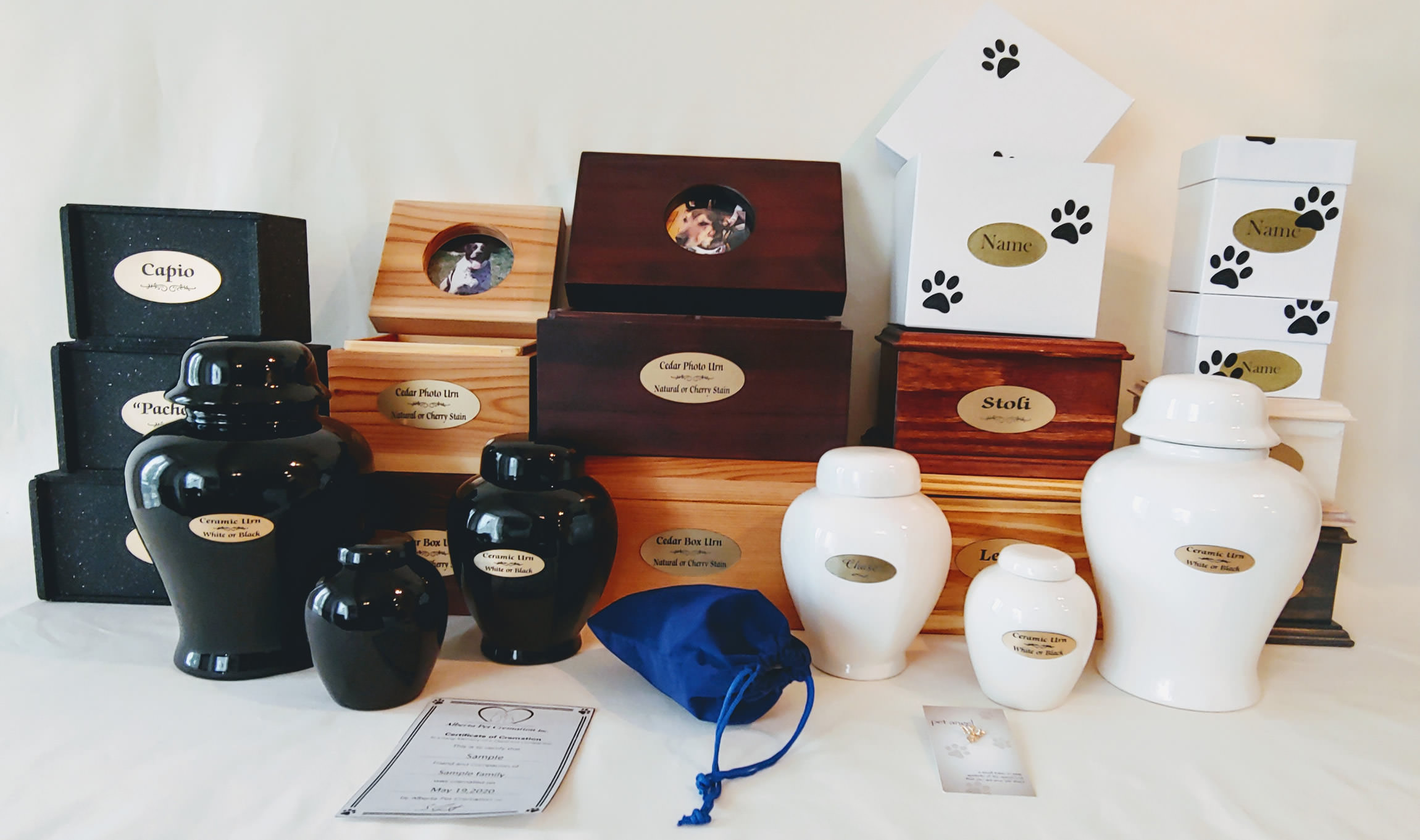 Alberta Pet Cremation Urn Collection